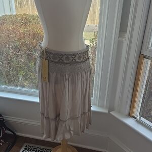 Boho Skirt With Beaded Waist NWT